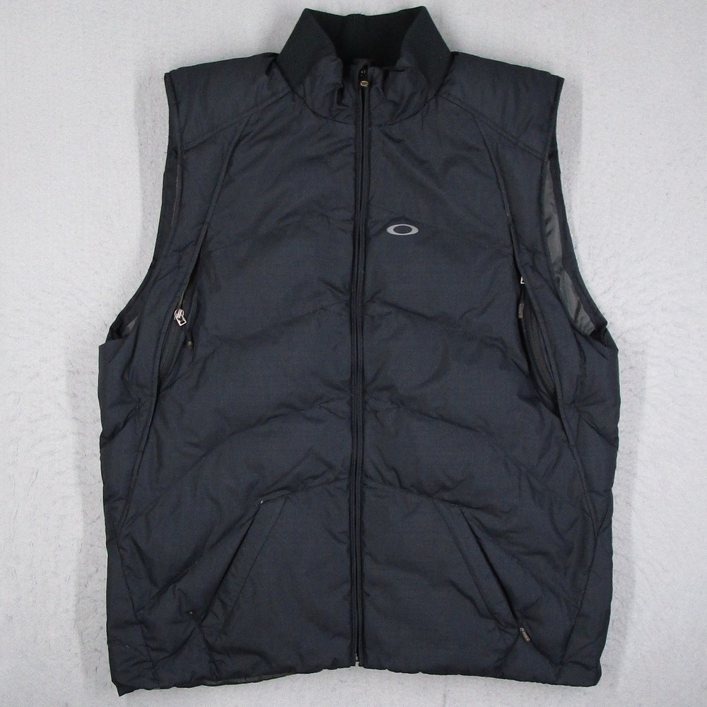 Oakley Icon Puffer Vest Mens XXL Black Duck Down Insulated Ripstop 411214 001